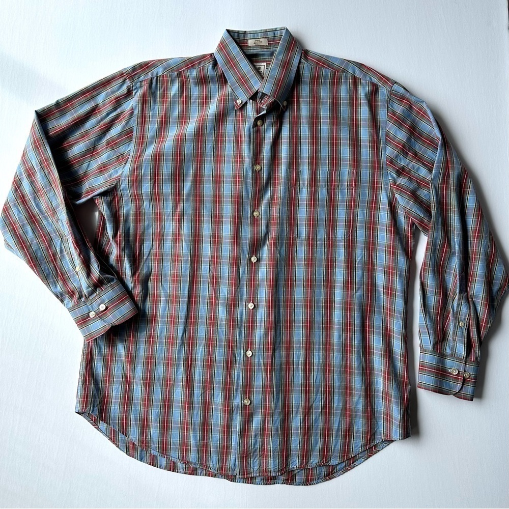 Peter Millar 100% Cotton Button Down Plaid Shirt Men’s L
